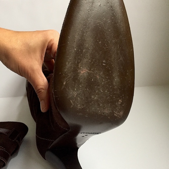 Coach Reiann Chocolate Brown Suede Boots Sz8 - Picture 5 of 7